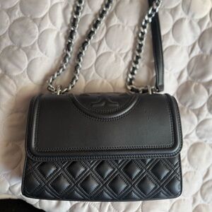 Tory Burch Black Quilted Crossbody Bag